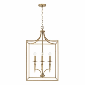 Abbie Four Light Foyer Aged Brass Ceiling Lights Lighting free shipping