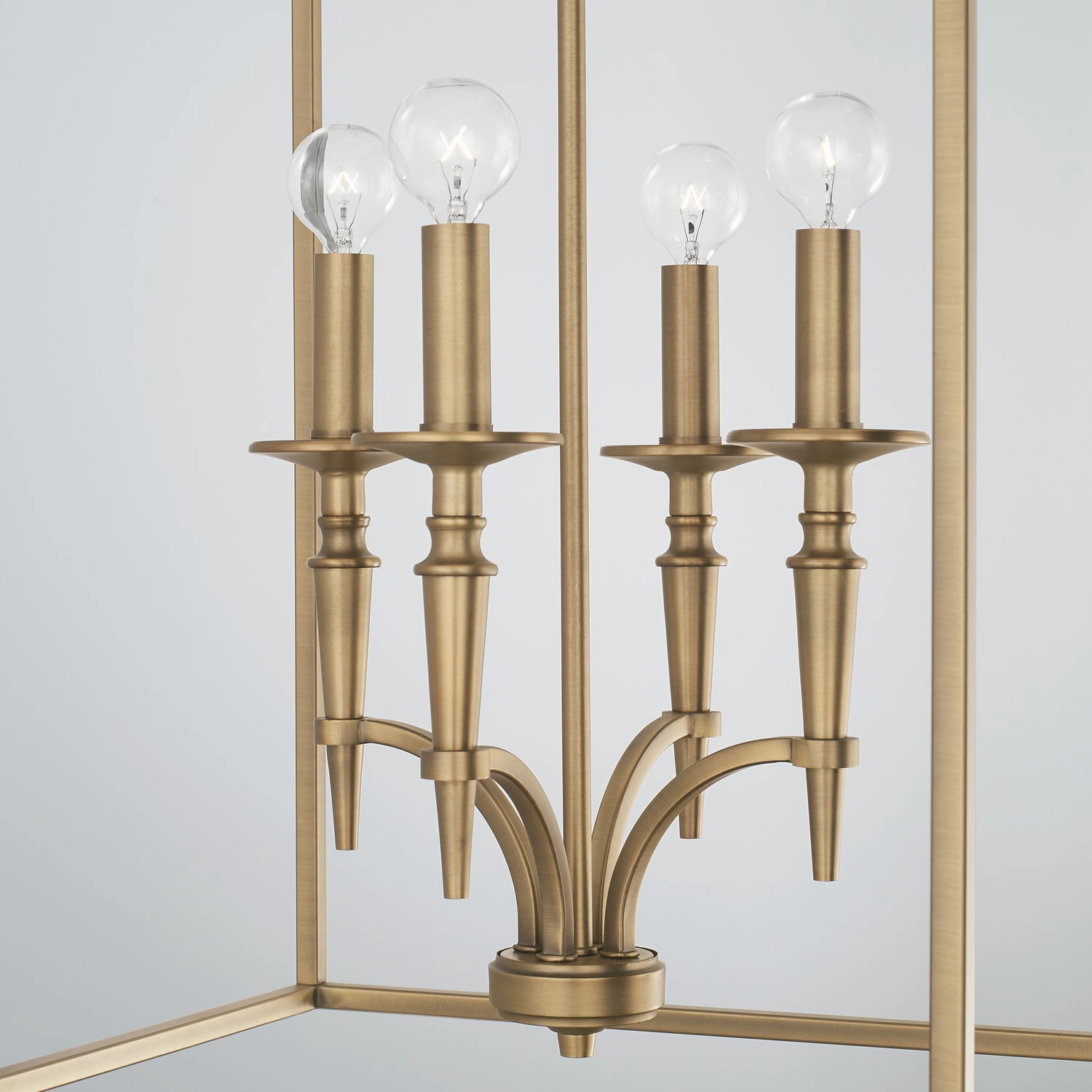 Abbie Four Light Foyer Aged Brass Ceiling Light Fixtures on sale
