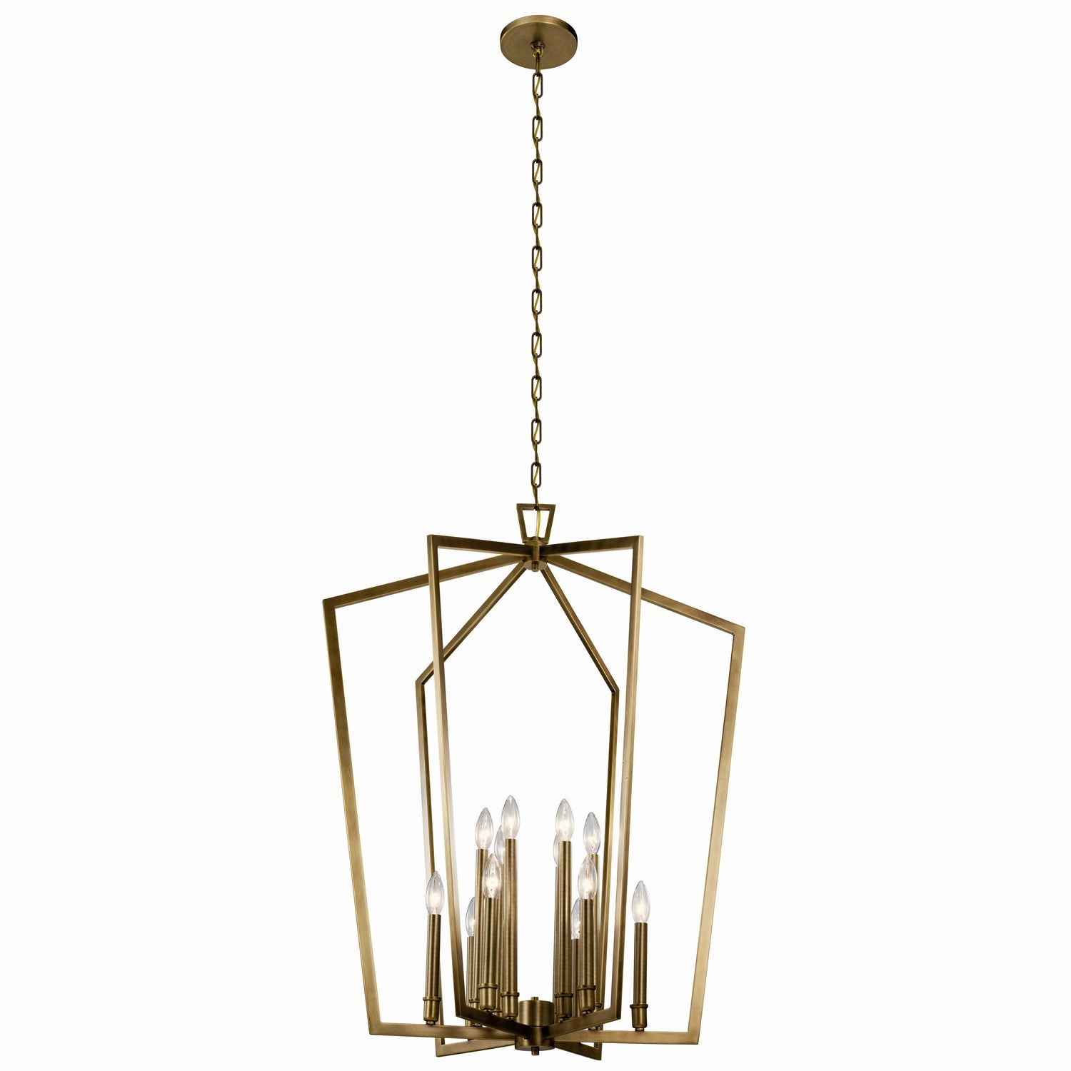 Abbotswell 12 Light Foyer Chandelier Natural Brass Ceiling Lights Lighting free shipping
