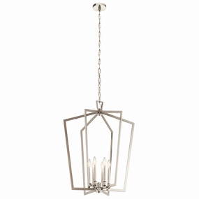 Abbotswell Six Light Foyer Pendant Polished Nickel Ceiling Lights Lighting free shipping
