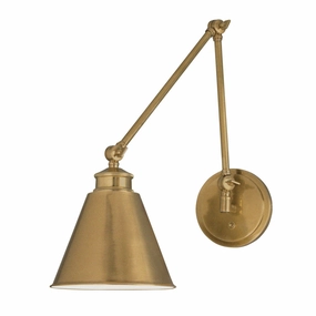 Aidan Moveable One Light Wall Sconce Aged Brass Wall Lights for decor discount
