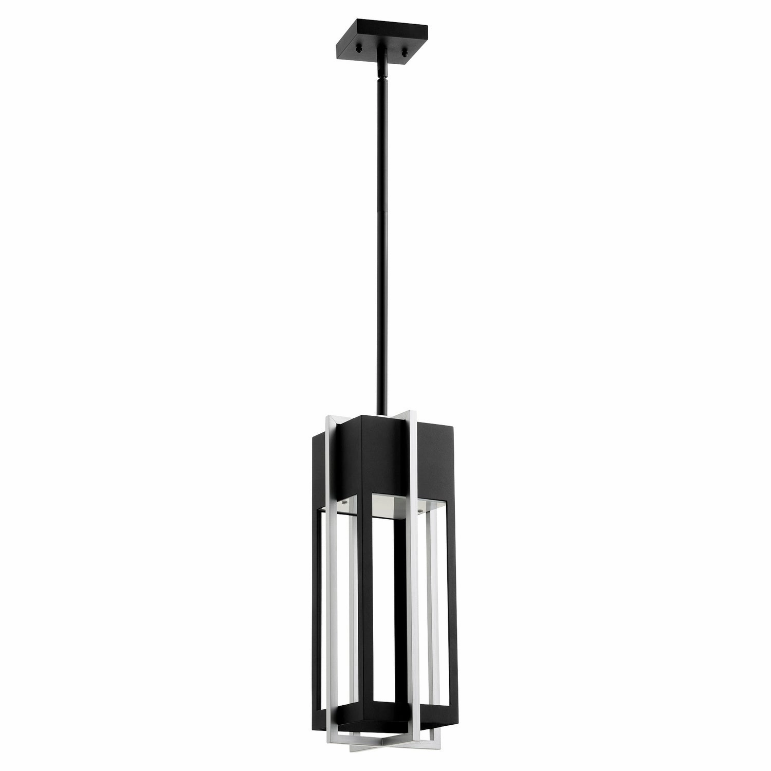 Al Fresco LED Outdoor Pendant Textured Black w/ Brushed Aluminum Outdoor Hanging Lights Lighting premium