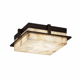 Alabaster Rocks LED Outdoor Flush Mount Dark Bronze Outdoor Ceiling Mount Lighting hot sale