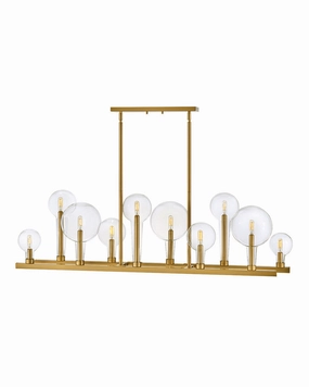 Alchemy LED Linear Chandelier in Lacquered Brass Modern Ceiling Lights shop