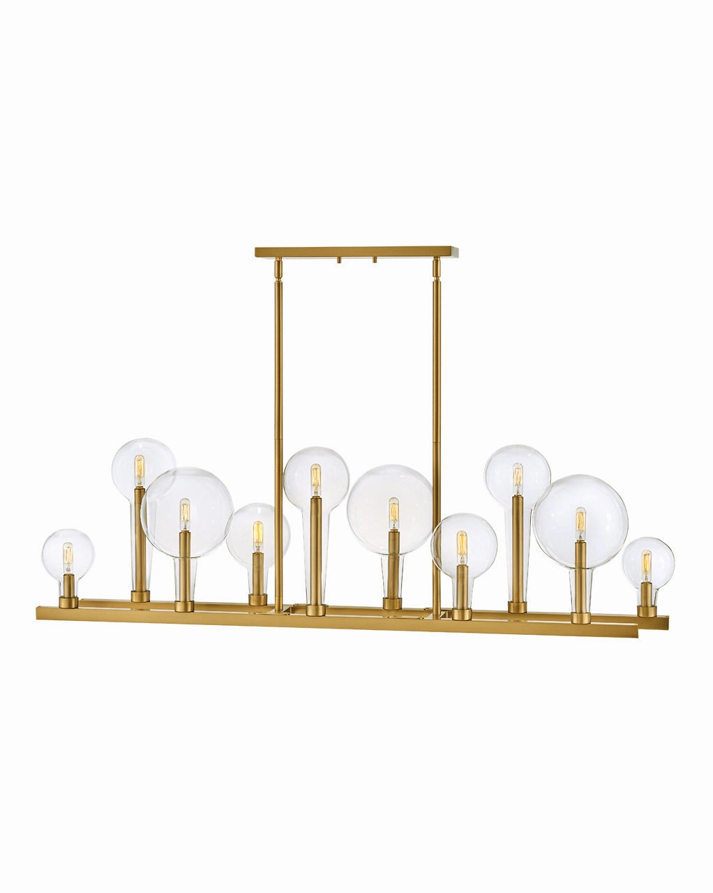 Alchemy LED Linear Chandelier in Lacquered Brass Modern Ceiling Lights shop