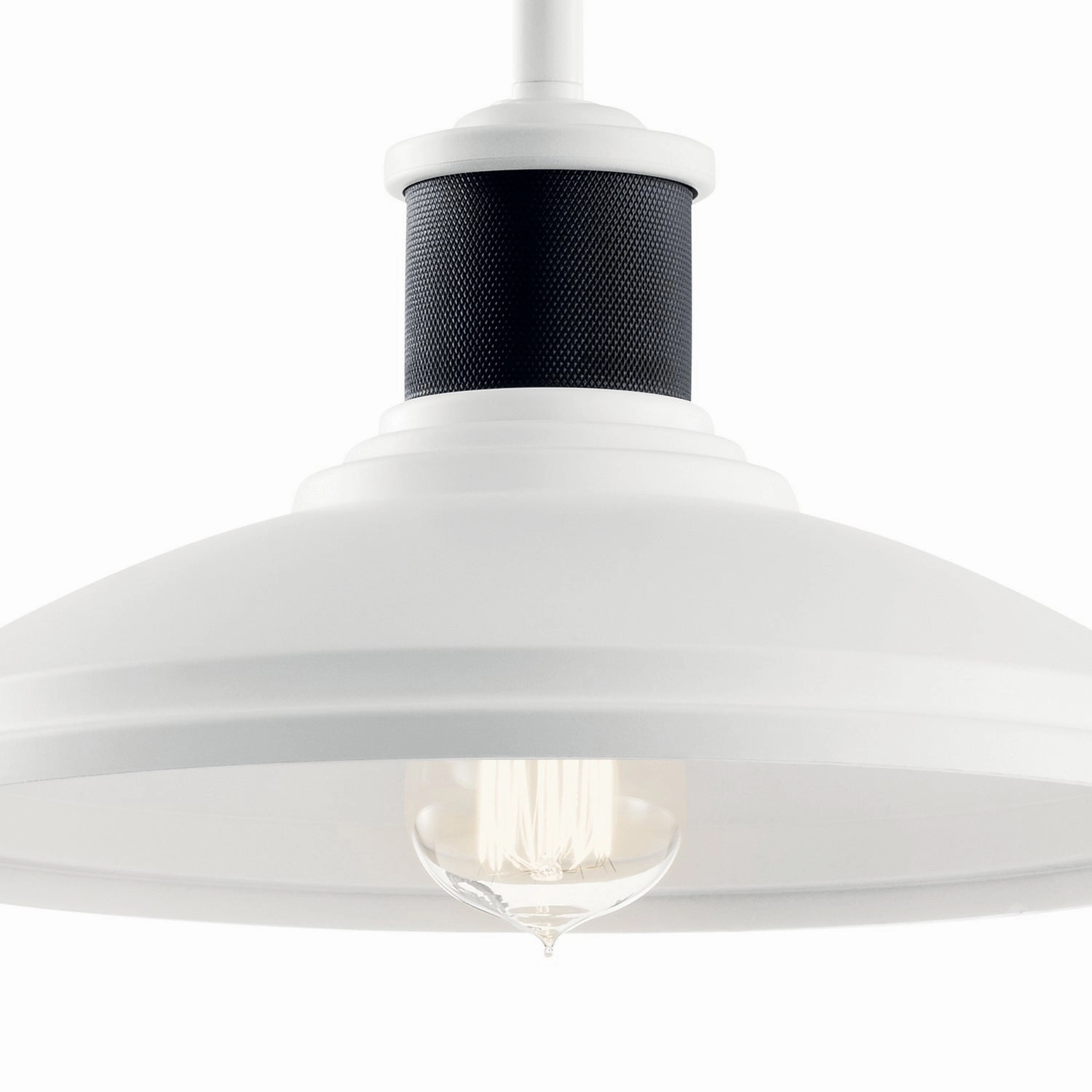 Allenbury One Light Outdoor Pendant/Semi Flush White Modern Outdoor Hanging Lights