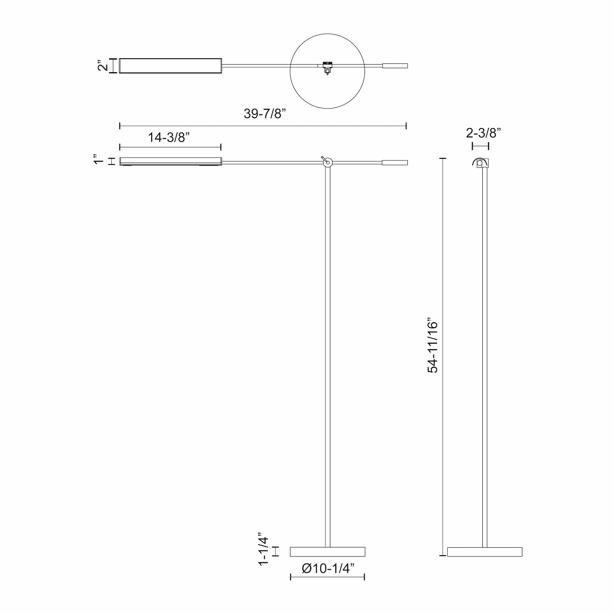 Alora Lighting FL316655VBMS Modern Astrid Lamp Metal Shade/Urban Bronze|Metal Shade/Vintage Brass Buy Lamps cheap online
