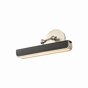 Alora valise picture PL307912ANTL Wall Light - Aged Nickel/Tuxedo Leather Cheap Wall Lighting deals