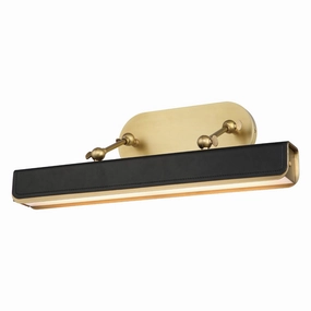 Alora valise picture PL307919VBTL Wall Light - Vintage Brass/Tuxedo Leather Cheap Wall Lighting deals