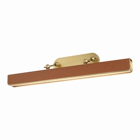 Alora valise picture PL307931VBCL Wall Light - Vintage Brass/Cognac Leather Cheap Wall Lighting deals