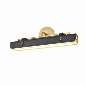 Alora valise WV307919VBTL Wall Light - Vintage Brass/Tuxedo Leather Cheap Wall Lighting deals
