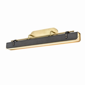 Alora valise WV307931VBTL Wall Light - Vintage Brass/Tuxedo Leather Cheap Wall Lighting deals
