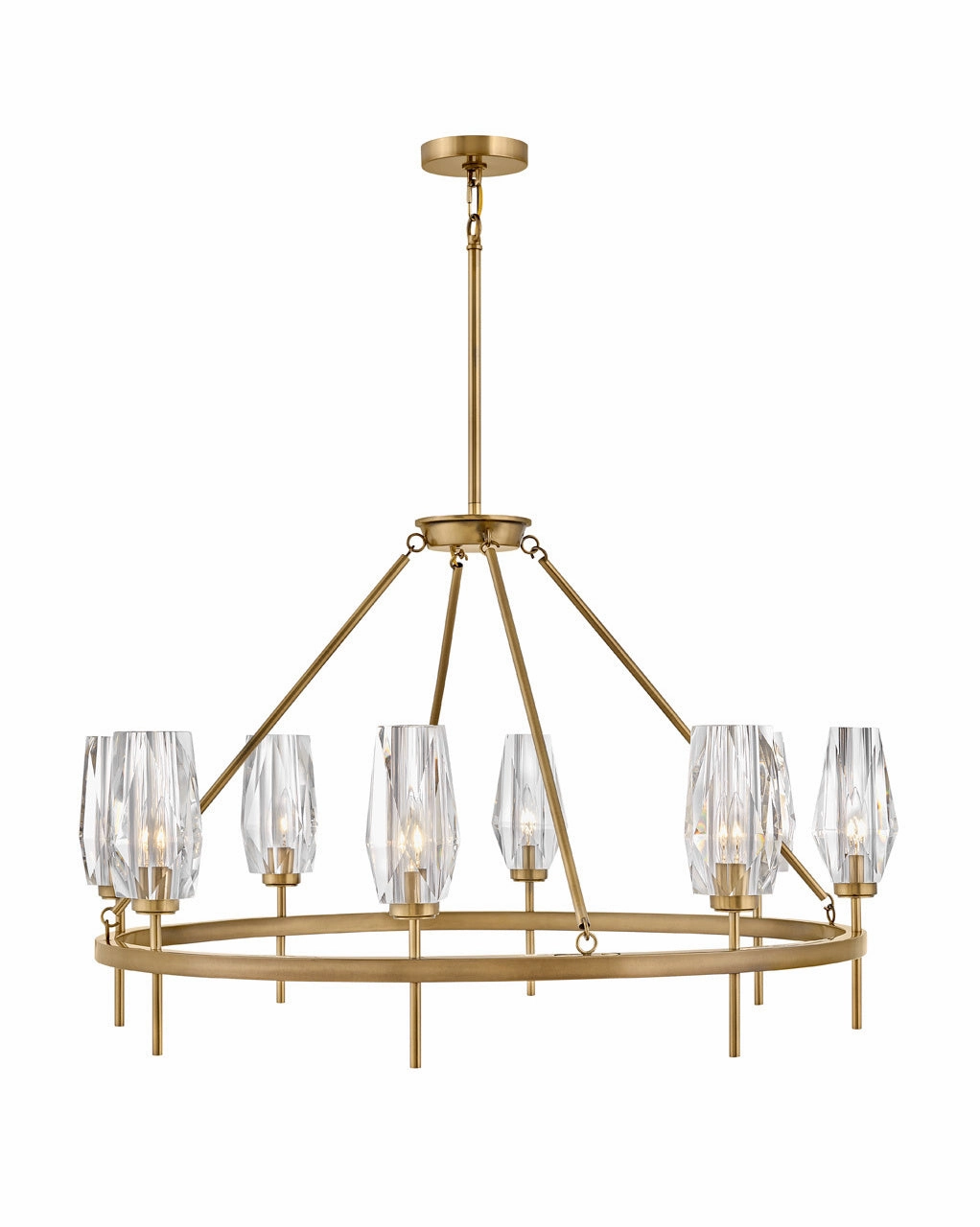 Ana LED Chandelier in Heritage Brass Modern Ceiling Lights shop