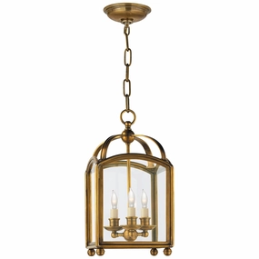 Arch Top Three Light Lantern Antique-Burnished Brass Ceiling Lights Lighting free shipping