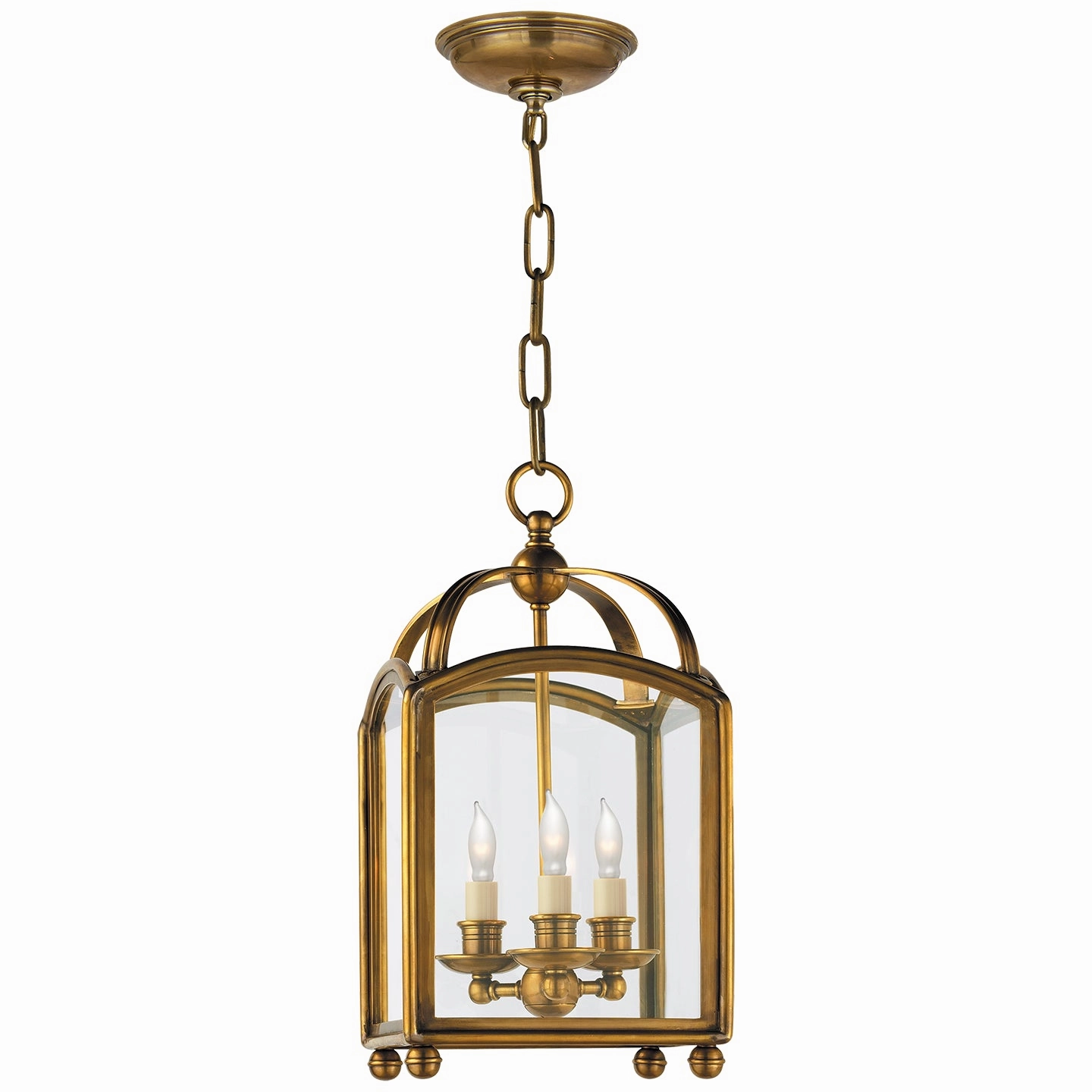 Arch Top Three Light Lantern Antique-Burnished Brass Ceiling Lights Lighting free shipping