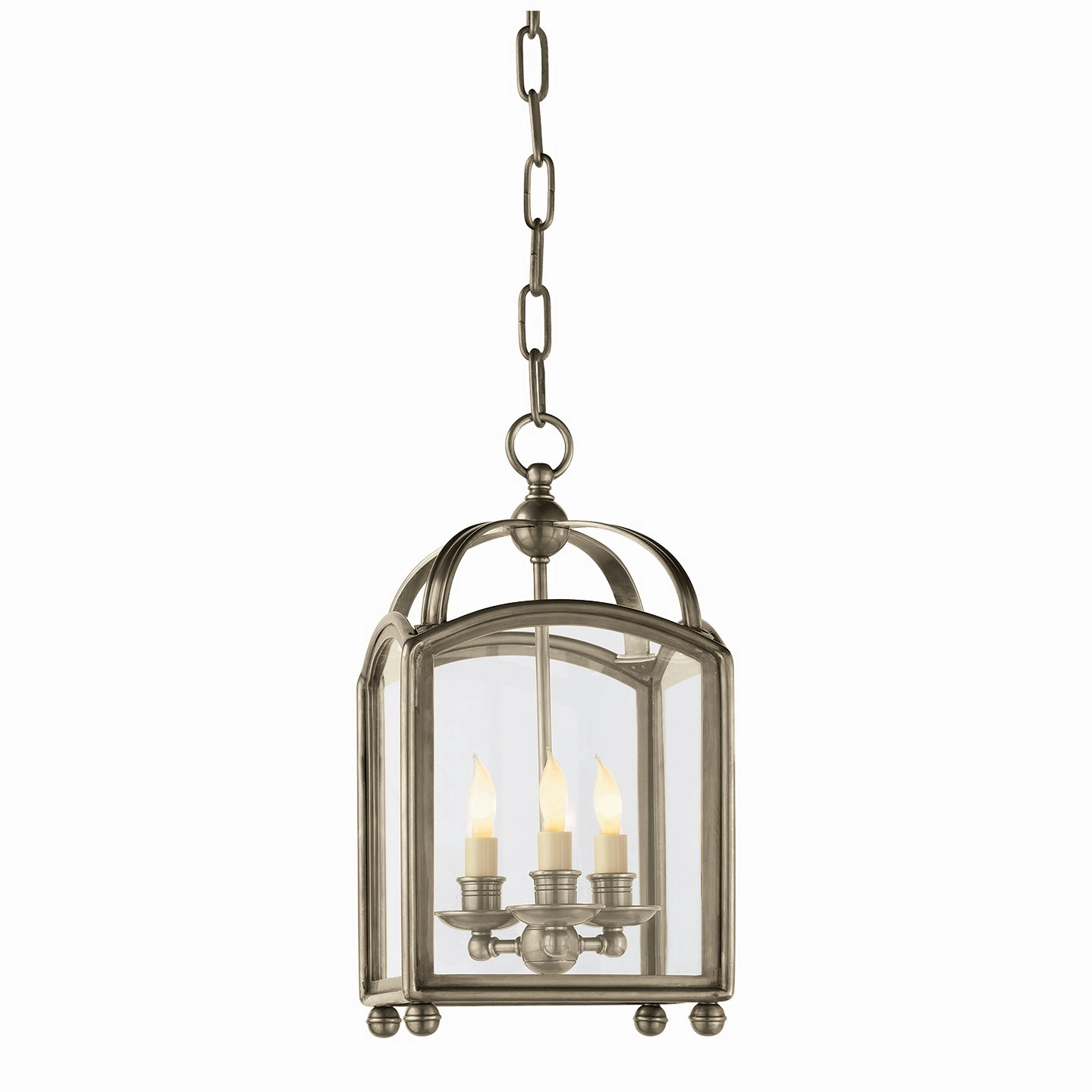 Arch Top Three Light Lantern Antique Nickel Ceiling Lights Lighting free shipping