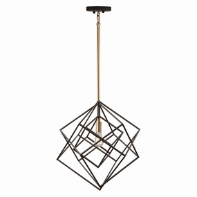 Artistry One Light Pendant Matte Black & Harvest Brass Ceiling Lights Lighting cheap deals