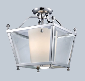 Ashbury Three Light Semi Flush Mount Chrome Ceiling Lights Lighting outlet store