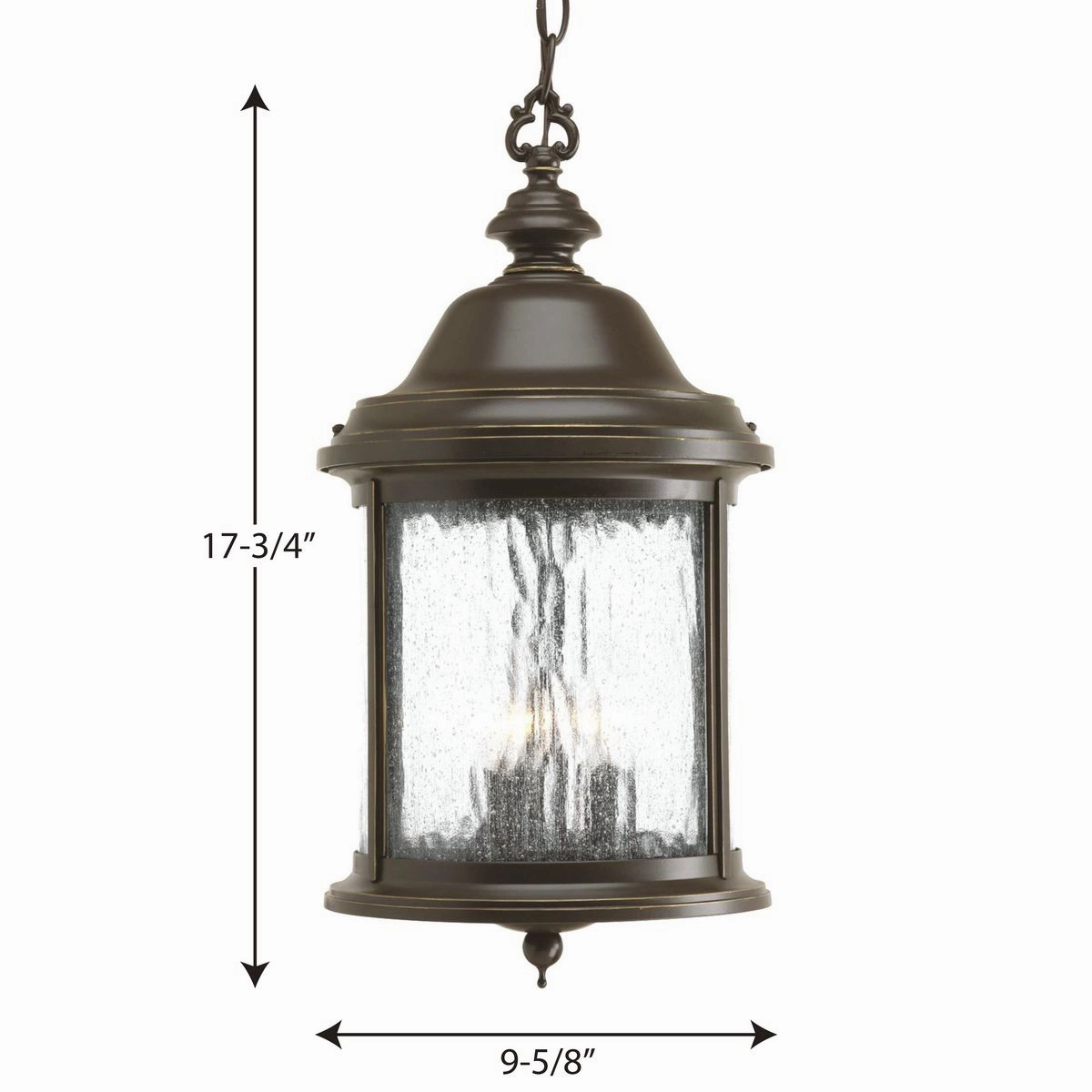 Ashmore Three Light Hanging Lantern Antique Bronze Garden Hanging Lights promo