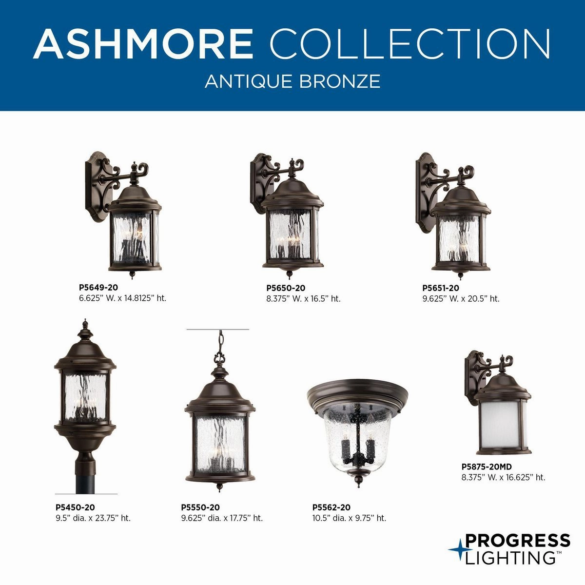 Ashmore Three Light Hanging Lantern Antique Bronze Garden Hanging Lights promo