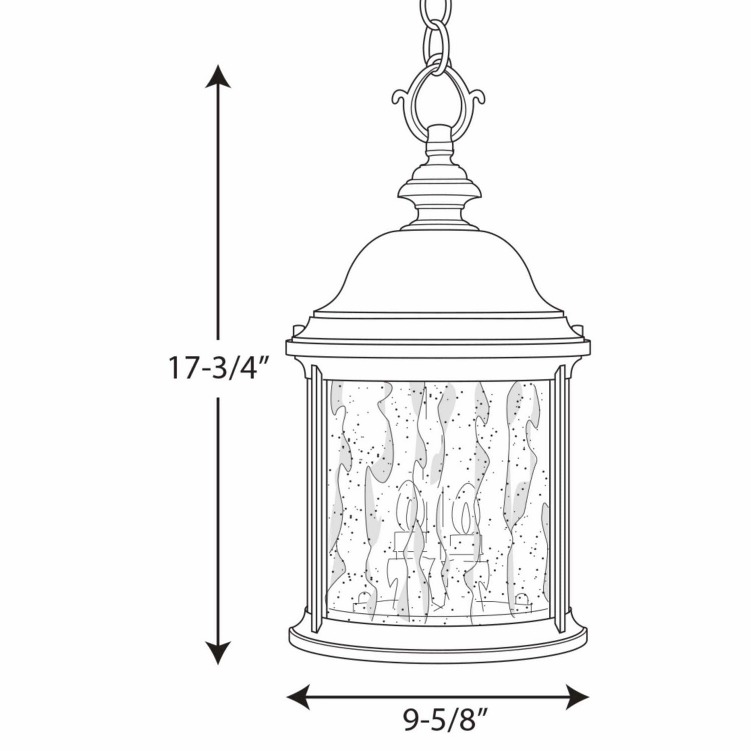 Ashmore Three Light Hanging Lantern Antique Bronze Garden Hanging Lights promo