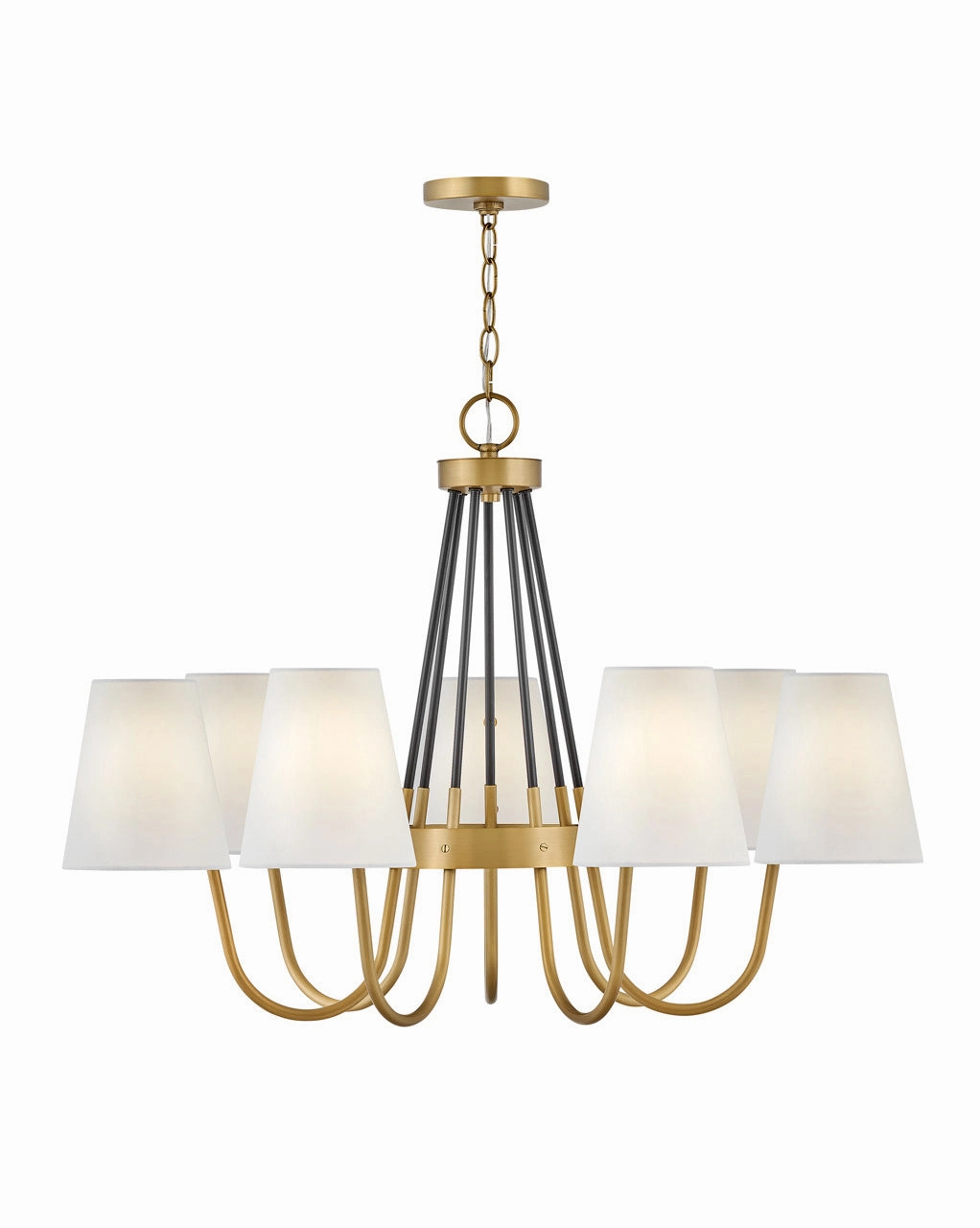 Aston LED Chandelier in Heritage Brass Modern Ceiling Lights shop