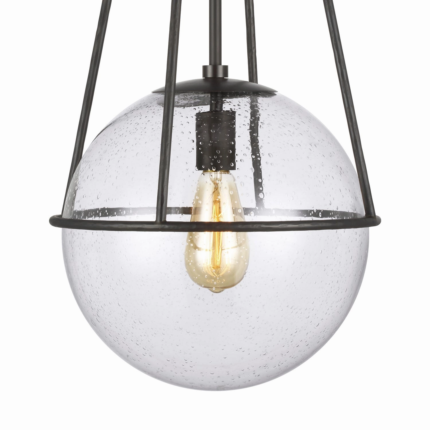 Atlas One Light Pendant Aged Iron Designer Ceiling Lights for less
