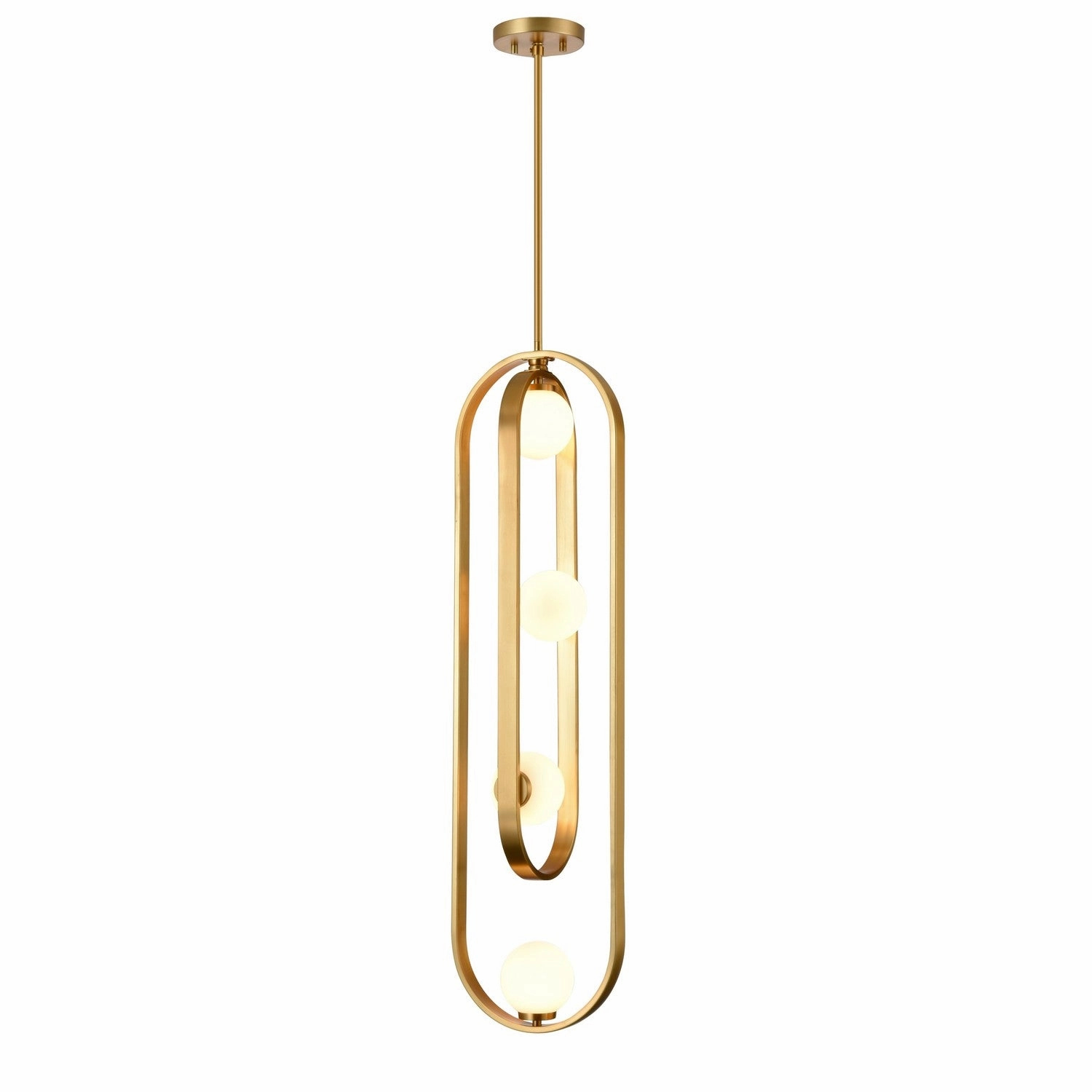 Atwood Four Light Pendant Brass w/Half Opal Glass Ceiling Lights Lighting outlet store