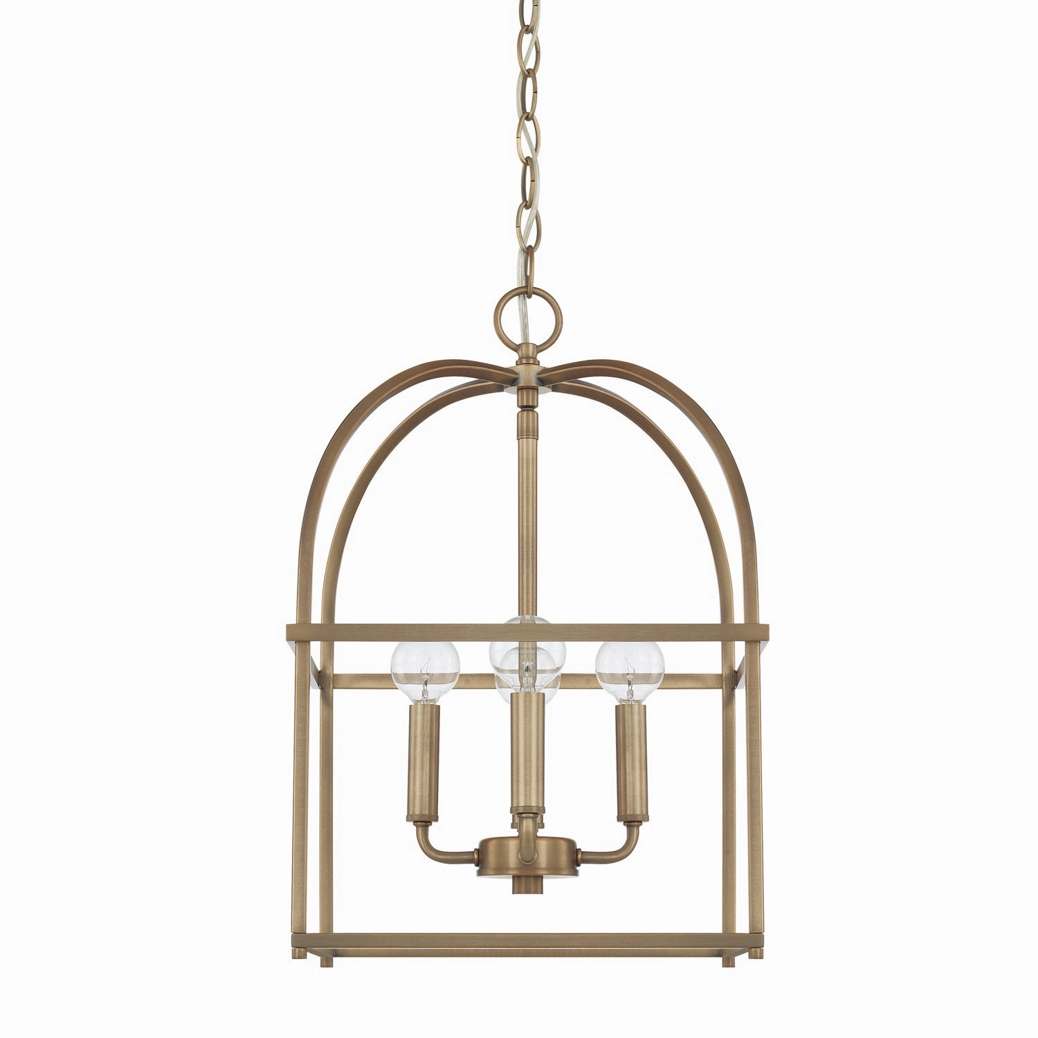 Aubrey Four Light Foyer Aged Brass Ceiling Lights Lighting free shipping