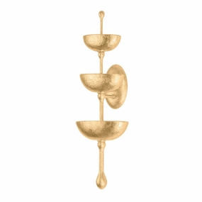 Aura LED Wall Sconce Vintage Gold Leaf Elegant Wall Lights clearance