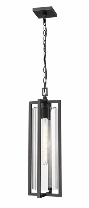 Aura One Light Outdoor Chain Mount Ceiling Fixture Black Outdoor Hanging Lights Lighting on sale