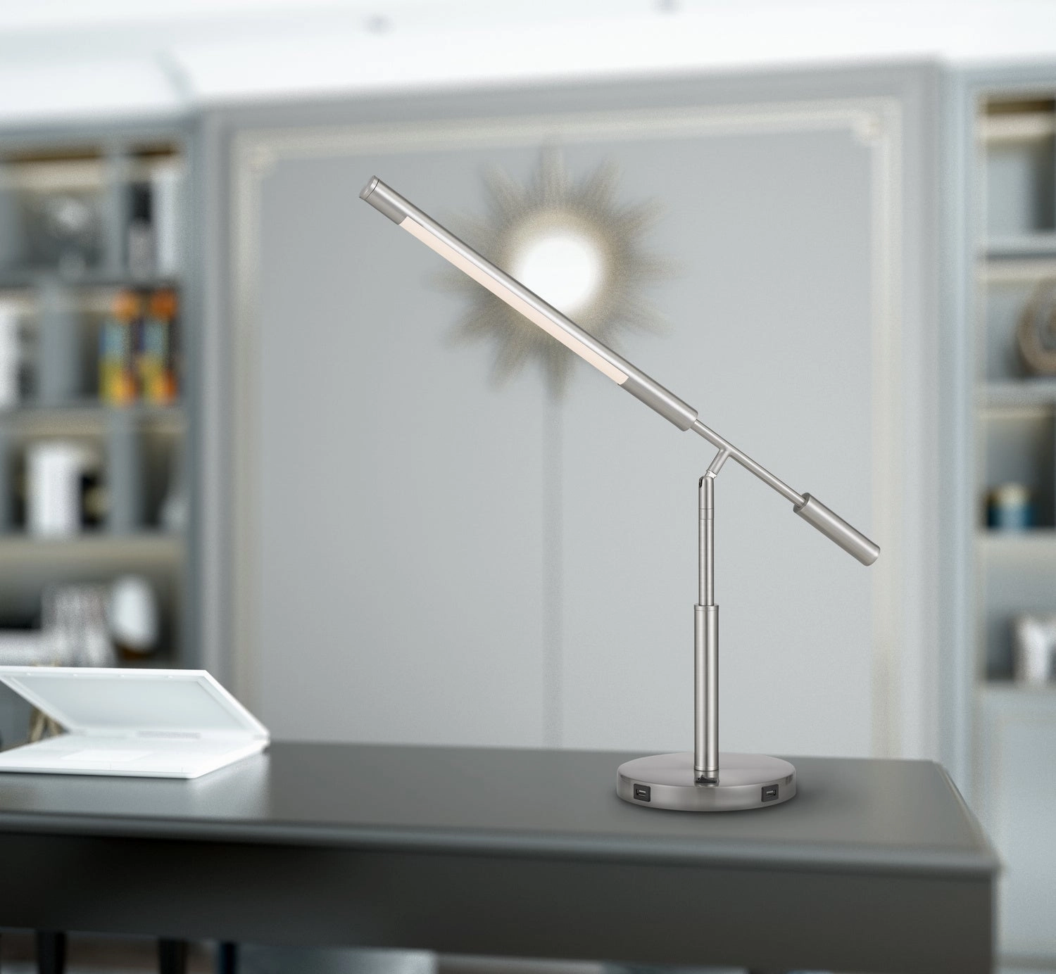 Auray LED Desk Lamp Brushed Steel Desk Lamps online discount