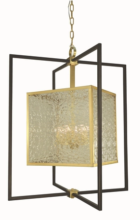Avery Six Light Foyer Chandelier Brushed Brass/Matte Black Ceiling Lights Lighting cheap deals