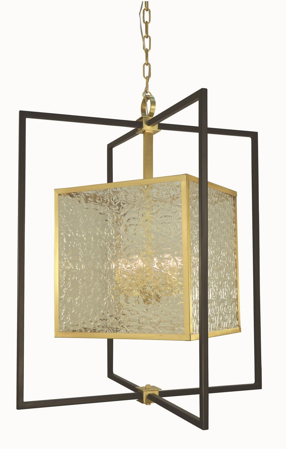 Avery Six Light Foyer Chandelier Brushed Brass/Matte Black Ceiling Lights Lighting cheap deals