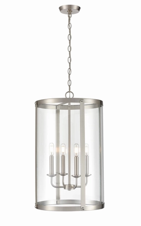 Aydenn Four Light Pendant Brushed Nickel Ceiling Lights Lighting outlet store