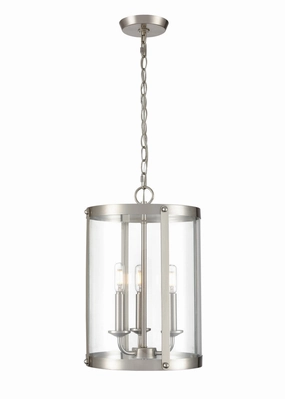 Aydenn Three Light Pendant Brushed Nickel Ceiling Lights Lighting outlet store