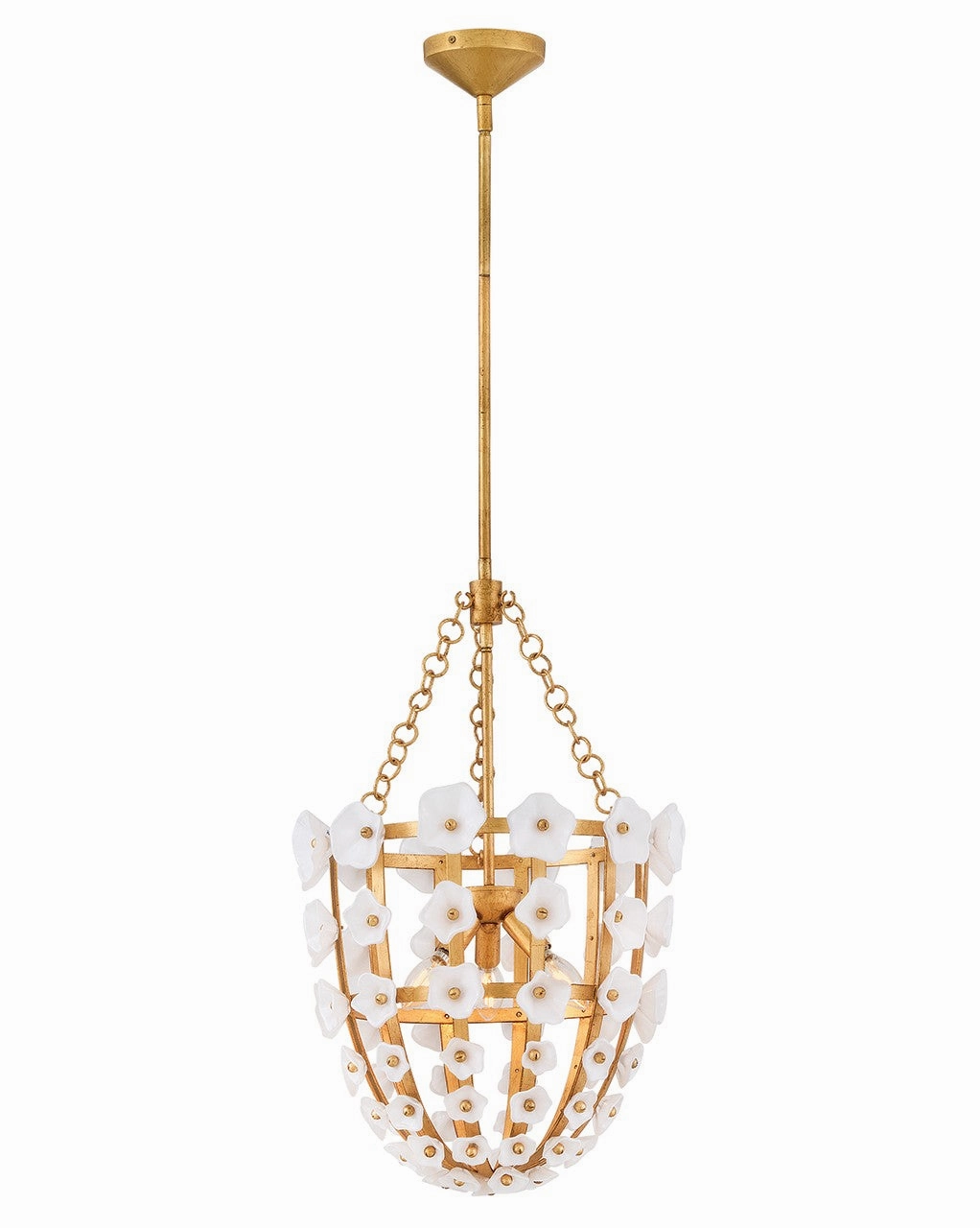 Azalea LED Pendant Distressed Brass Ceiling Lights Lighting outlet store