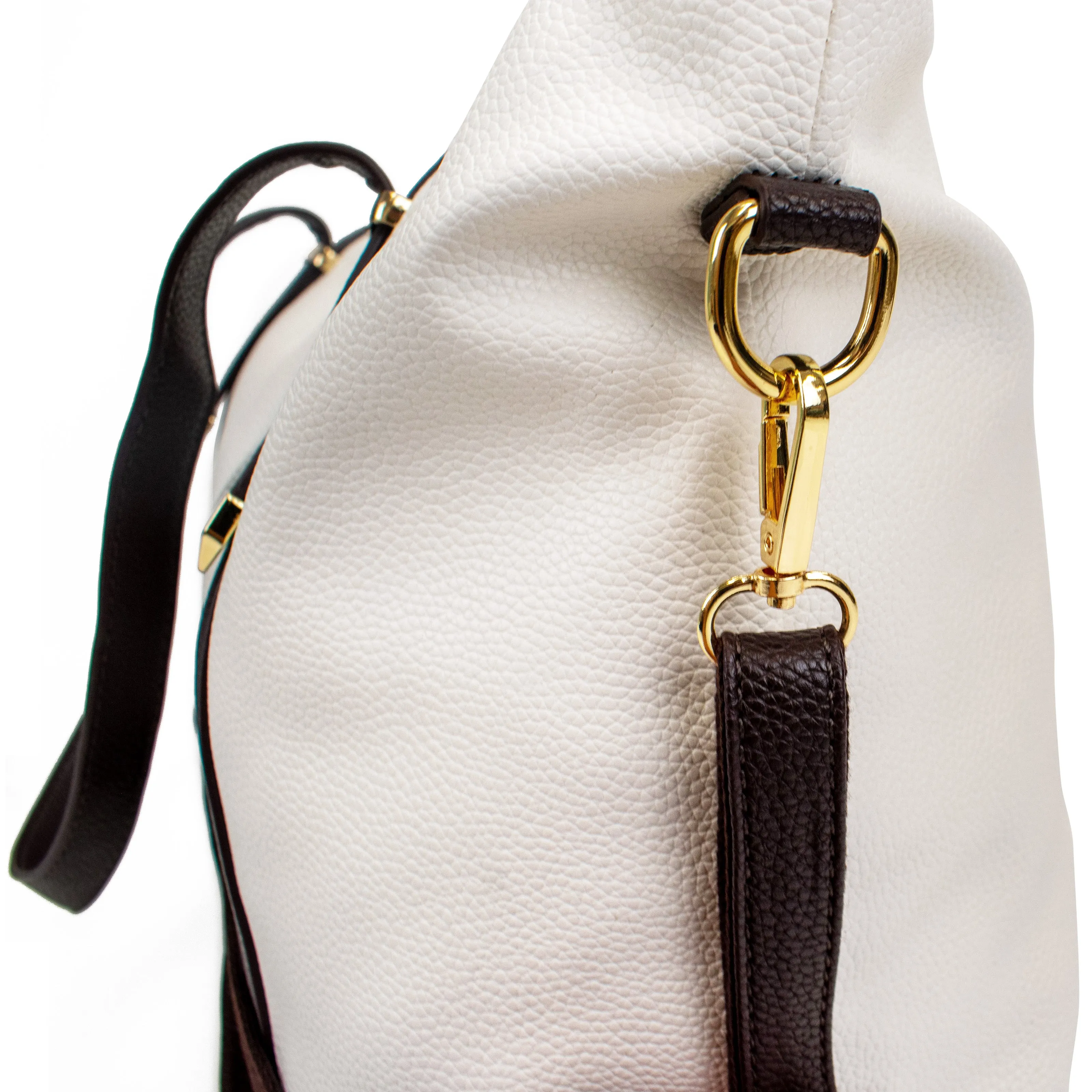 BADGLEY MISCHKA Anna XL Vegan Leather Weekender Tote Bag | White
