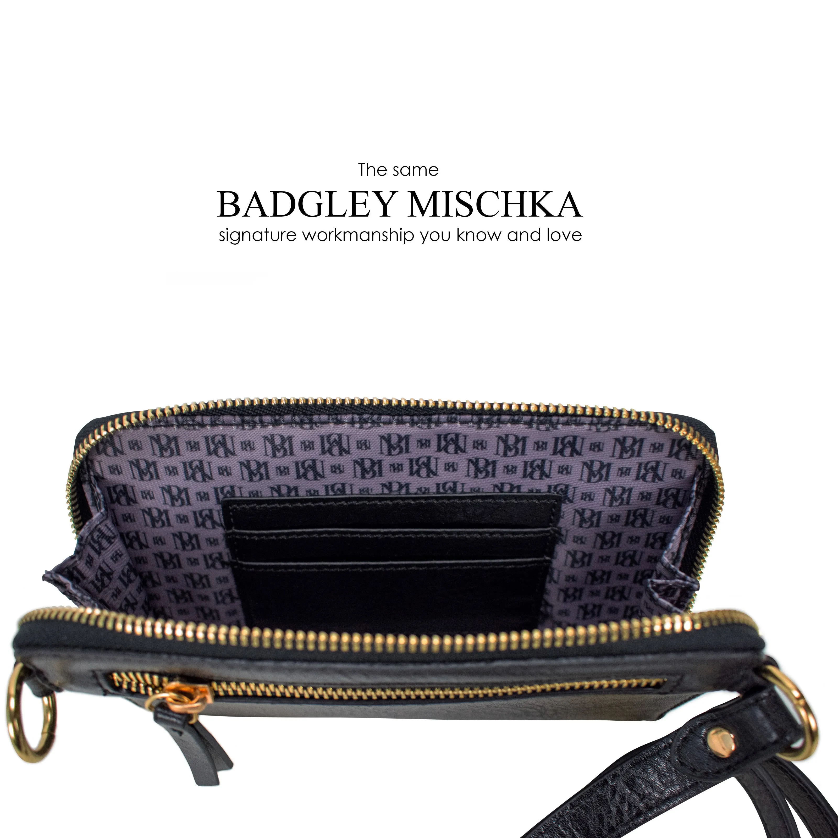 BADGLEY MISCHKA Madalyn Vegan Leather Pouch Belt Bag | Black