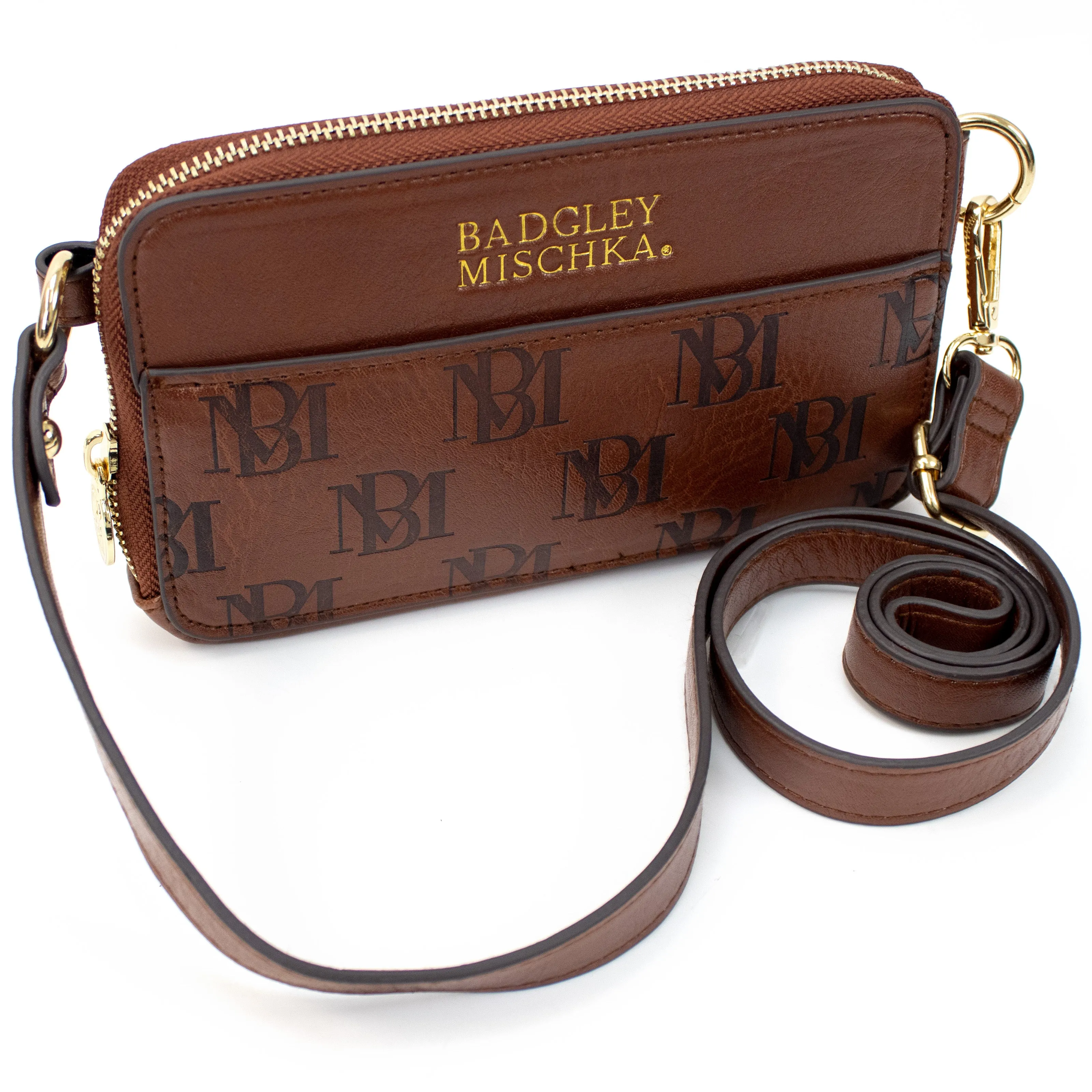 BADGLEY MISCHKA Madalyn Vegan Leather Pouch Belt Bag | Black
