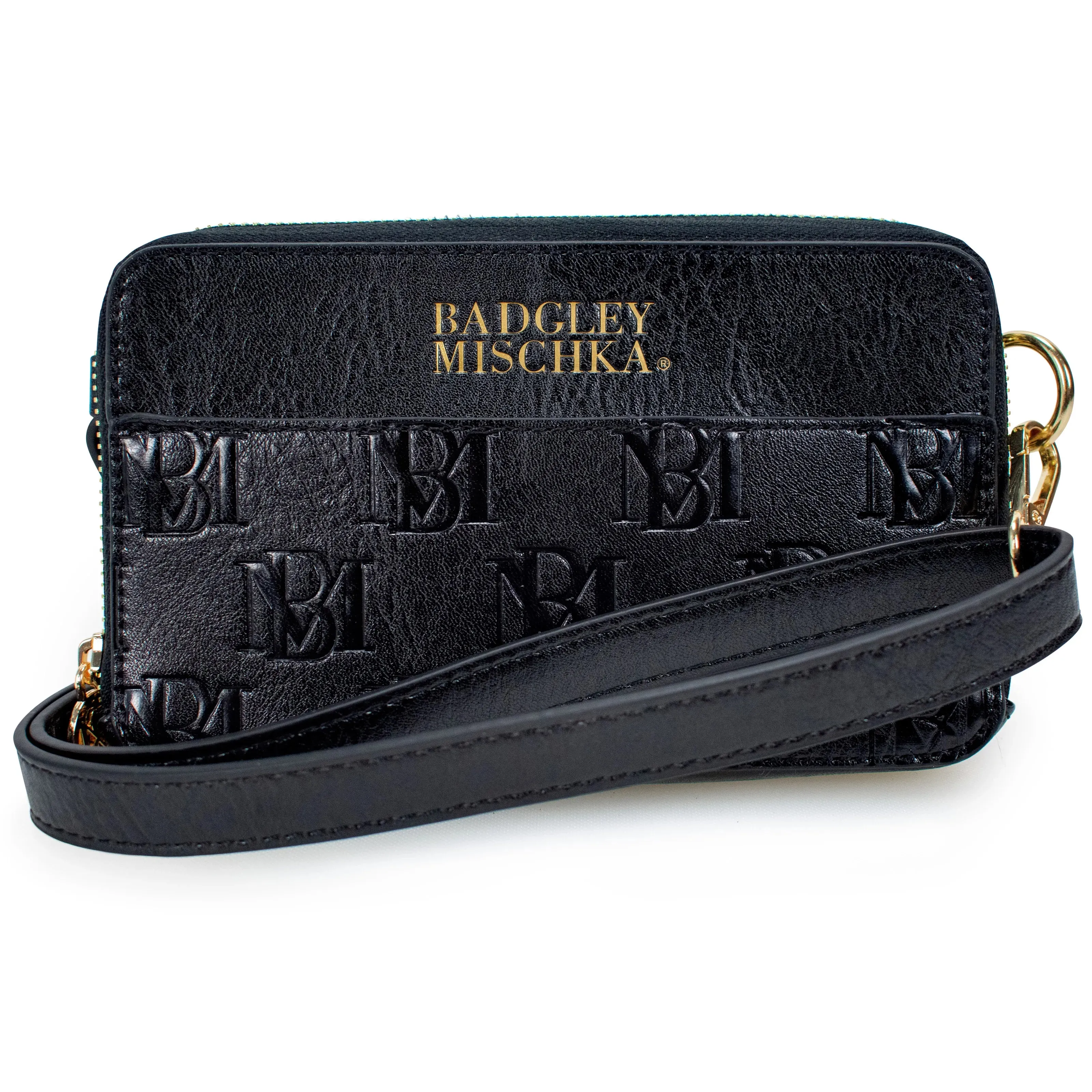 BADGLEY MISCHKA Madalyn Vegan Leather Pouch Belt Bag | Black