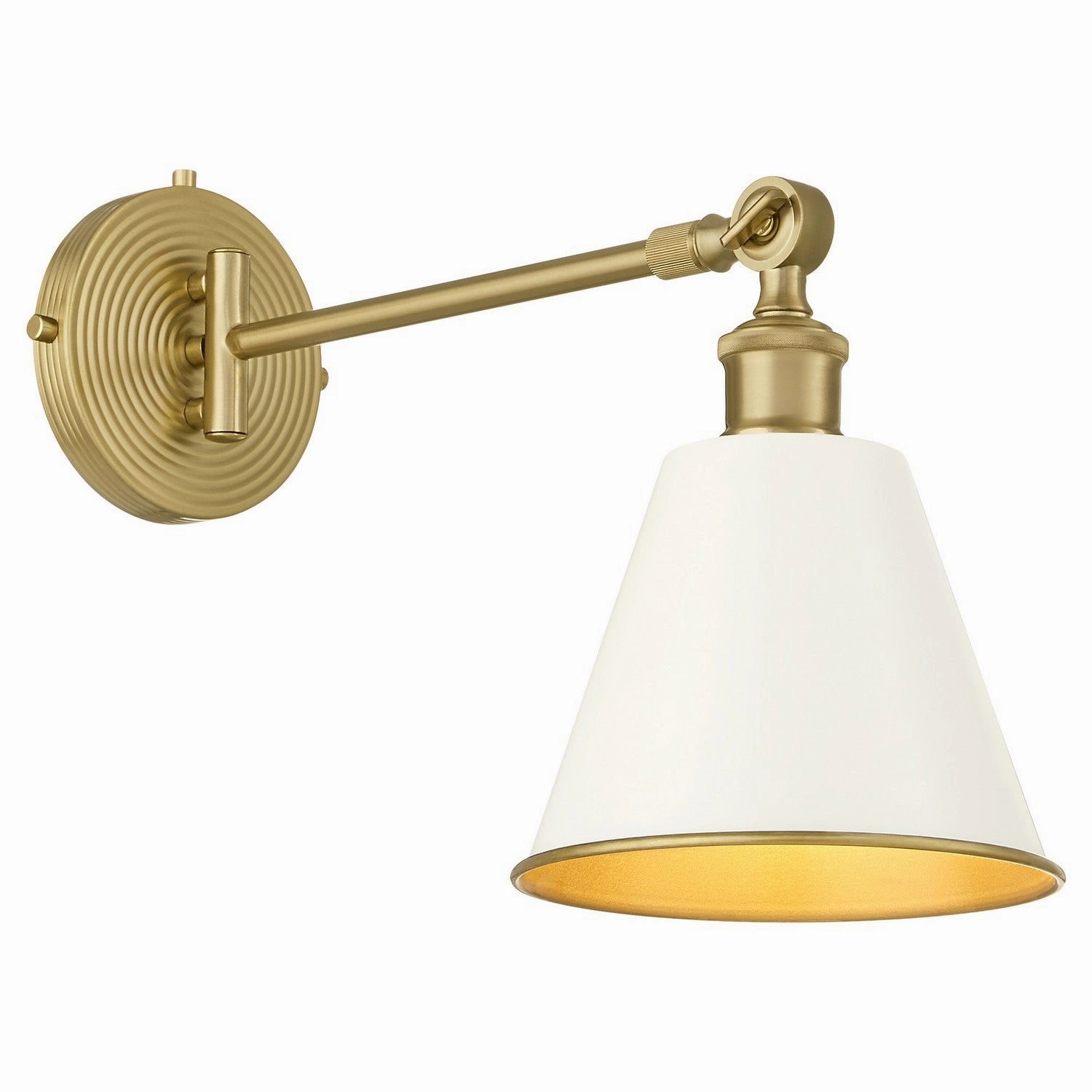 Bailey One Light Wall Mount Studio White w/ Aged Brass Budget Wall Lights now available