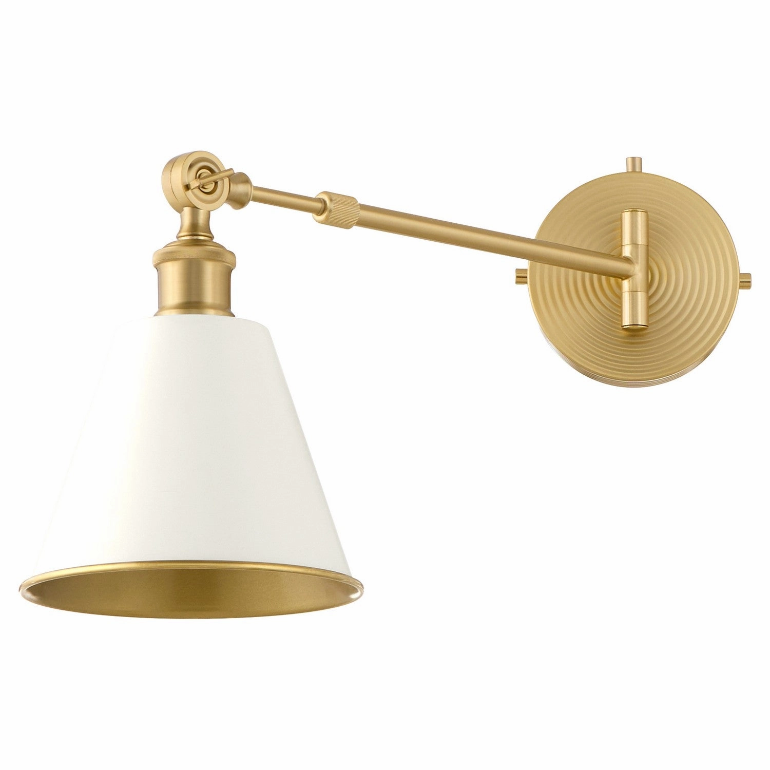 Bailey One Light Wall Mount Studio White w/ Aged Brass Budget Wall Lights now available