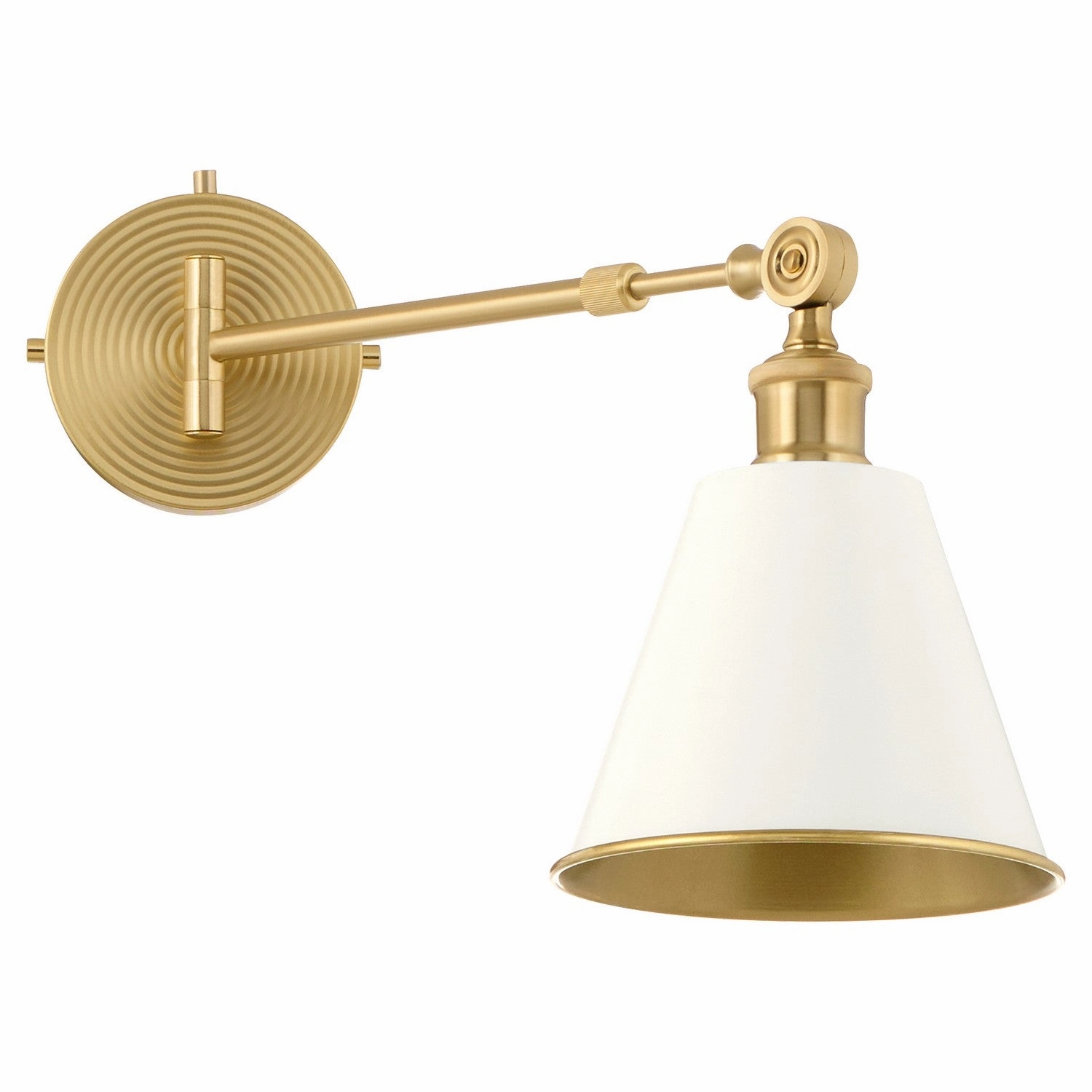 Bailey One Light Wall Mount Studio White w/ Aged Brass Budget Wall Lights now available