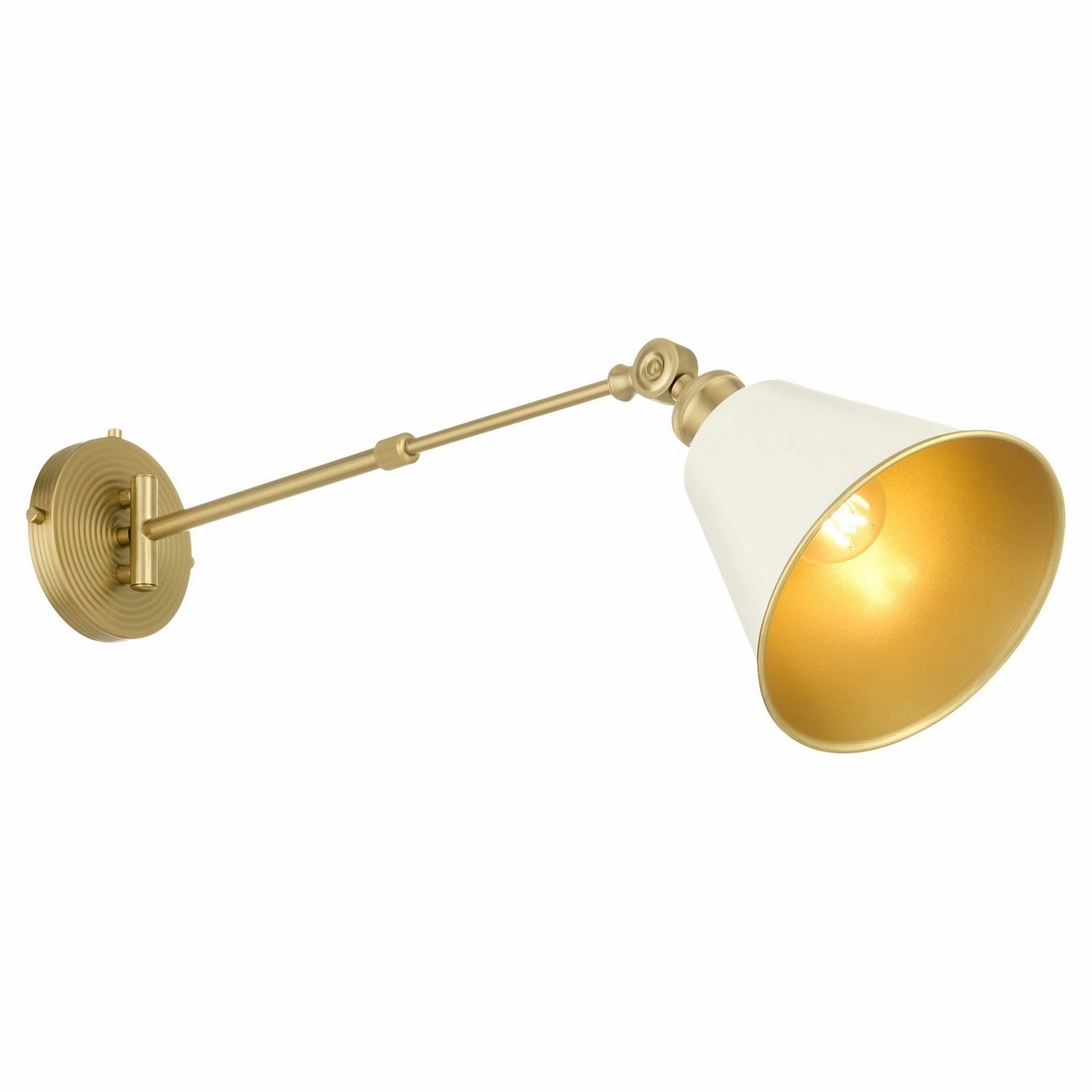 Bailey One Light Wall Mount Studio White w/ Aged Brass Budget Wall Lights now available