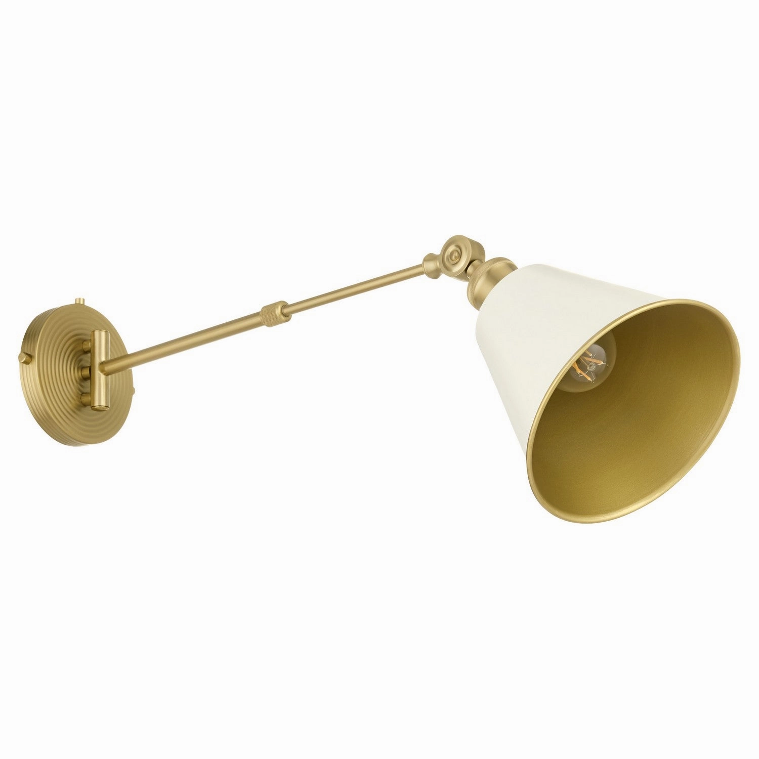 Bailey One Light Wall Mount Studio White w/ Aged Brass Budget Wall Lights now available