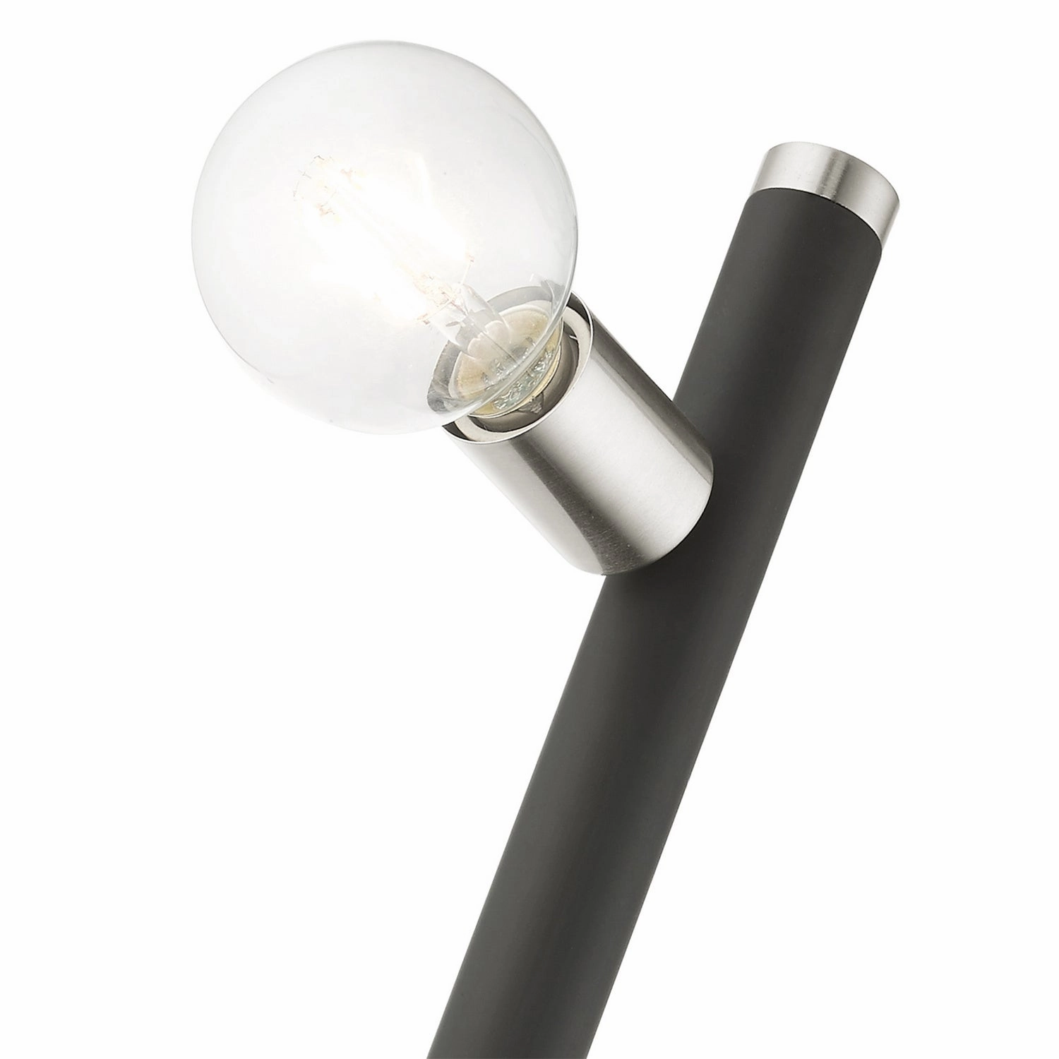 Bannister One Light Wall Sconce Black w/ Brushed Nickels Designer Wall Lights store deal