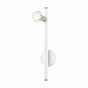 Bannister One Light Wall Sconce White w/ Brushed Nickels Elegant Wall Lights clearance