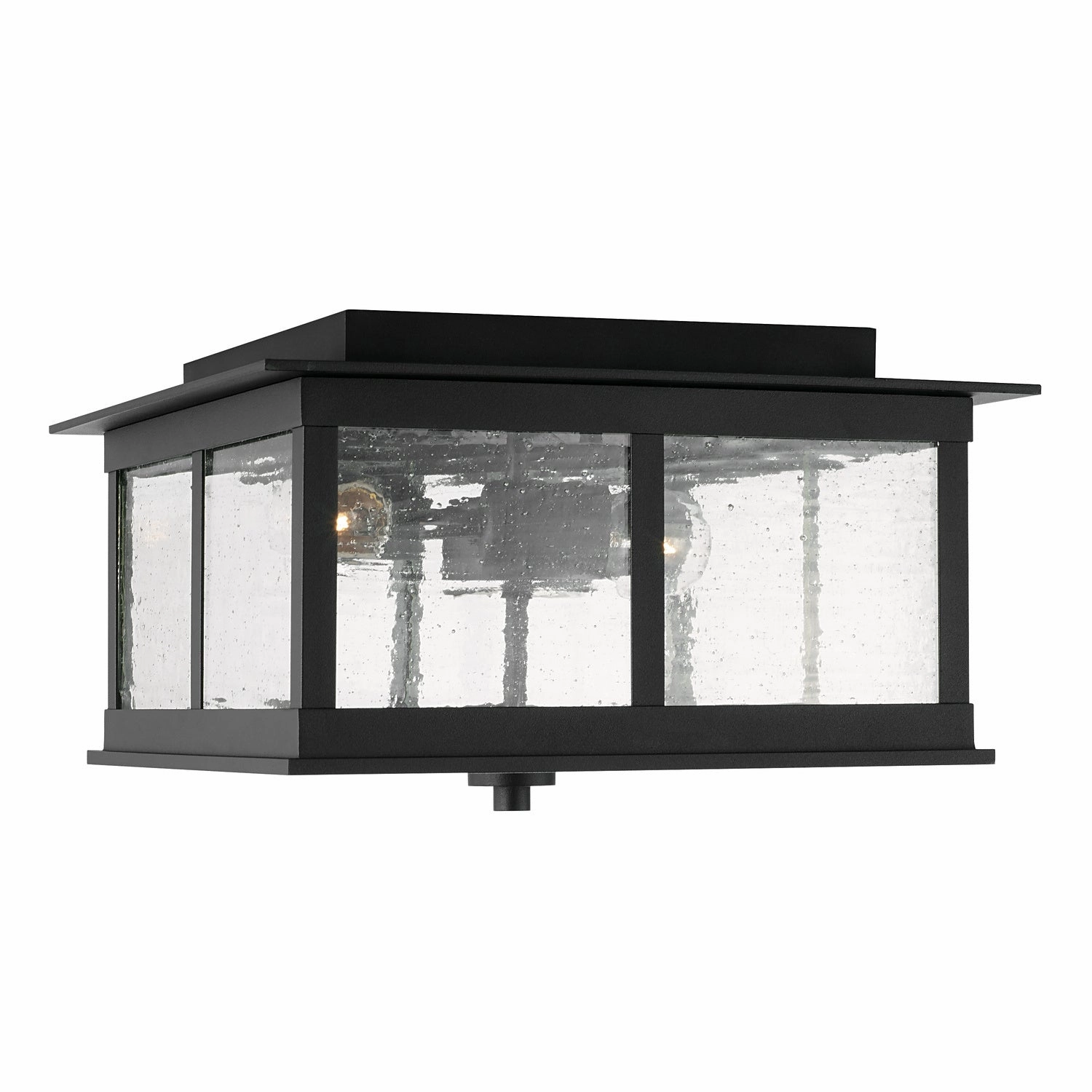 Barrett Three Light Outdoor Flush Mount Black Outdoor Ceiling Mount Lighting hot sale