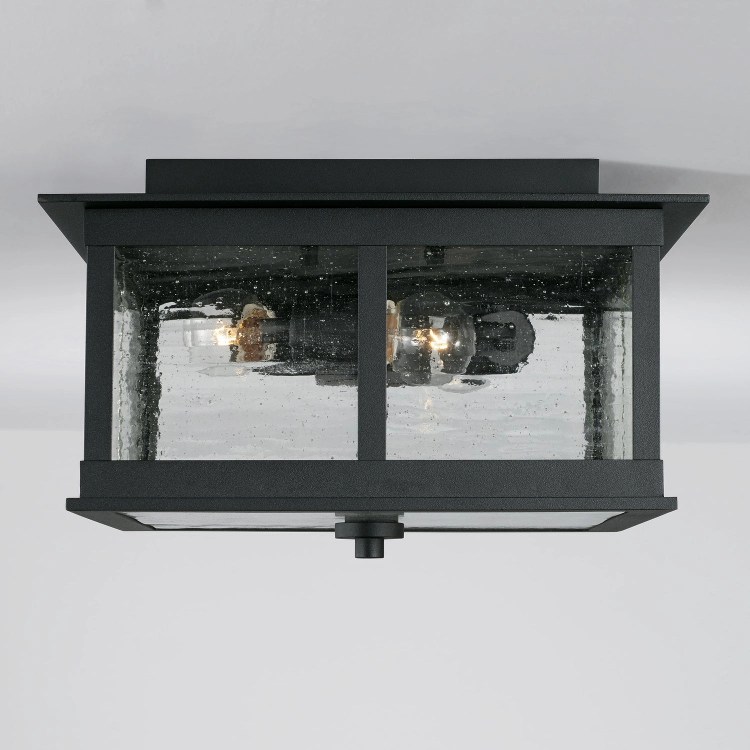 Barrett Three Light Outdoor Flush Mount Black Exterior Ceiling Lights markdown